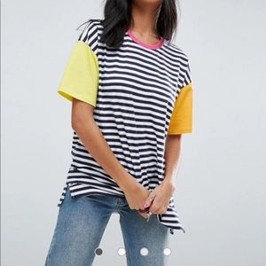 ASOS Top in Cutabout Color Block Stripe